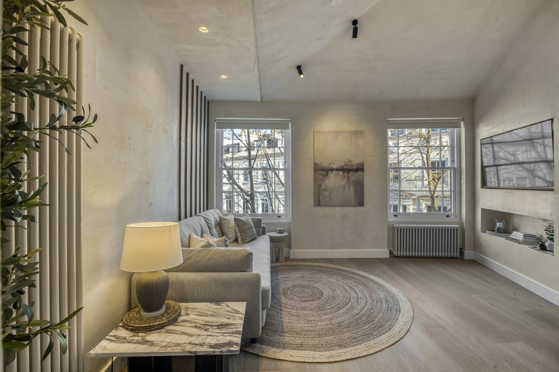 Interior of the top floor apartment in Notting Hill